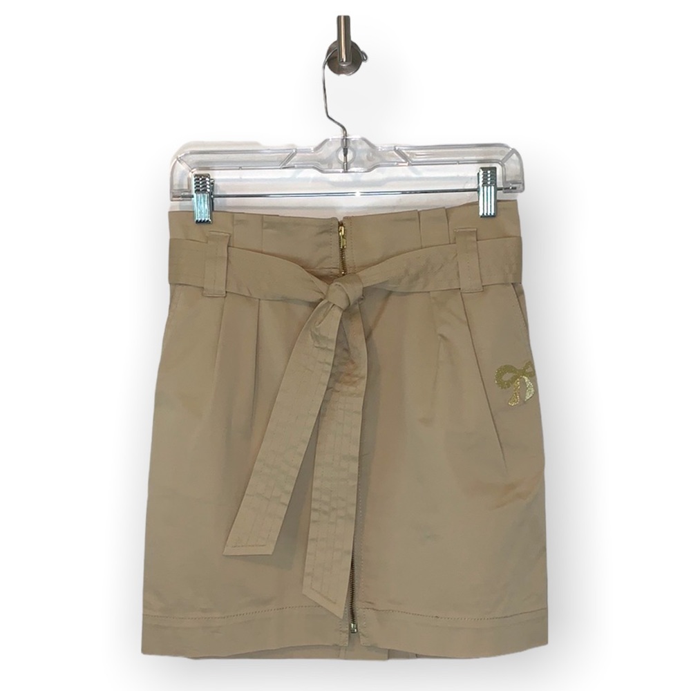 Jill by Jill Stuart Tan Khaki Paper Bag Mini skirt With Pockets Size Small
